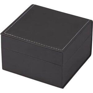 Luxury Black Watch Gift Box PU Leather Jewelry Display Case for Men
